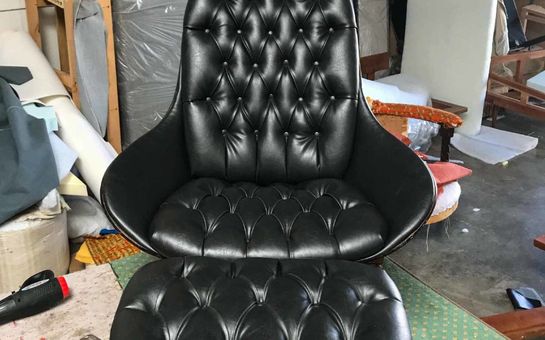 60s Diamond Tufted Leather Chair