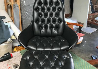 60s Diamond Tufted Leather Chair