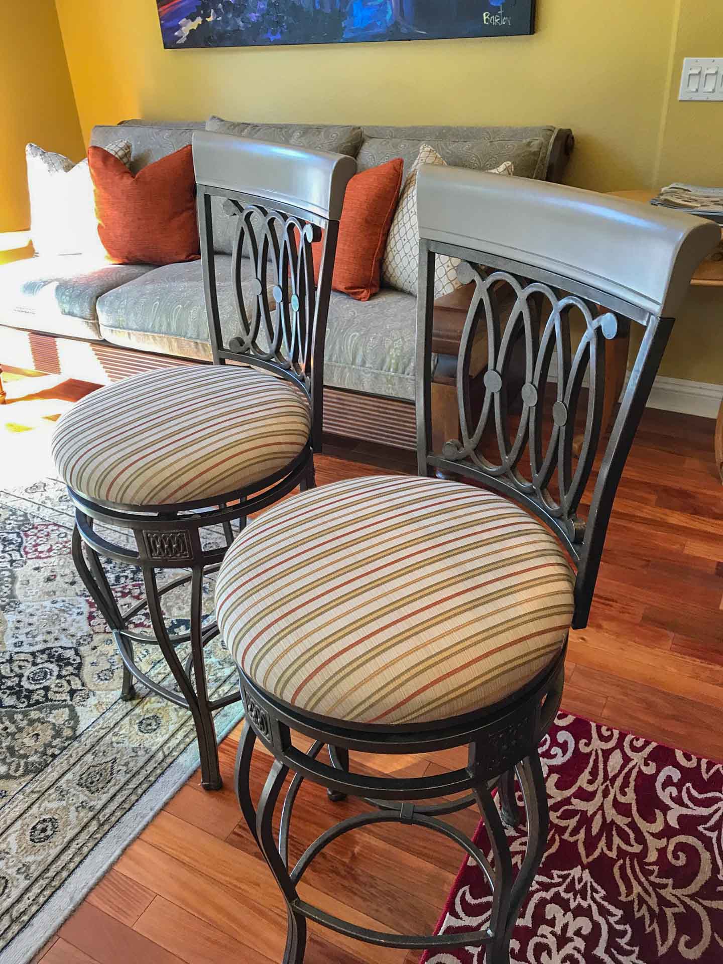 Bar Stool Reupholster and Refinish • Restoration Reupholstery